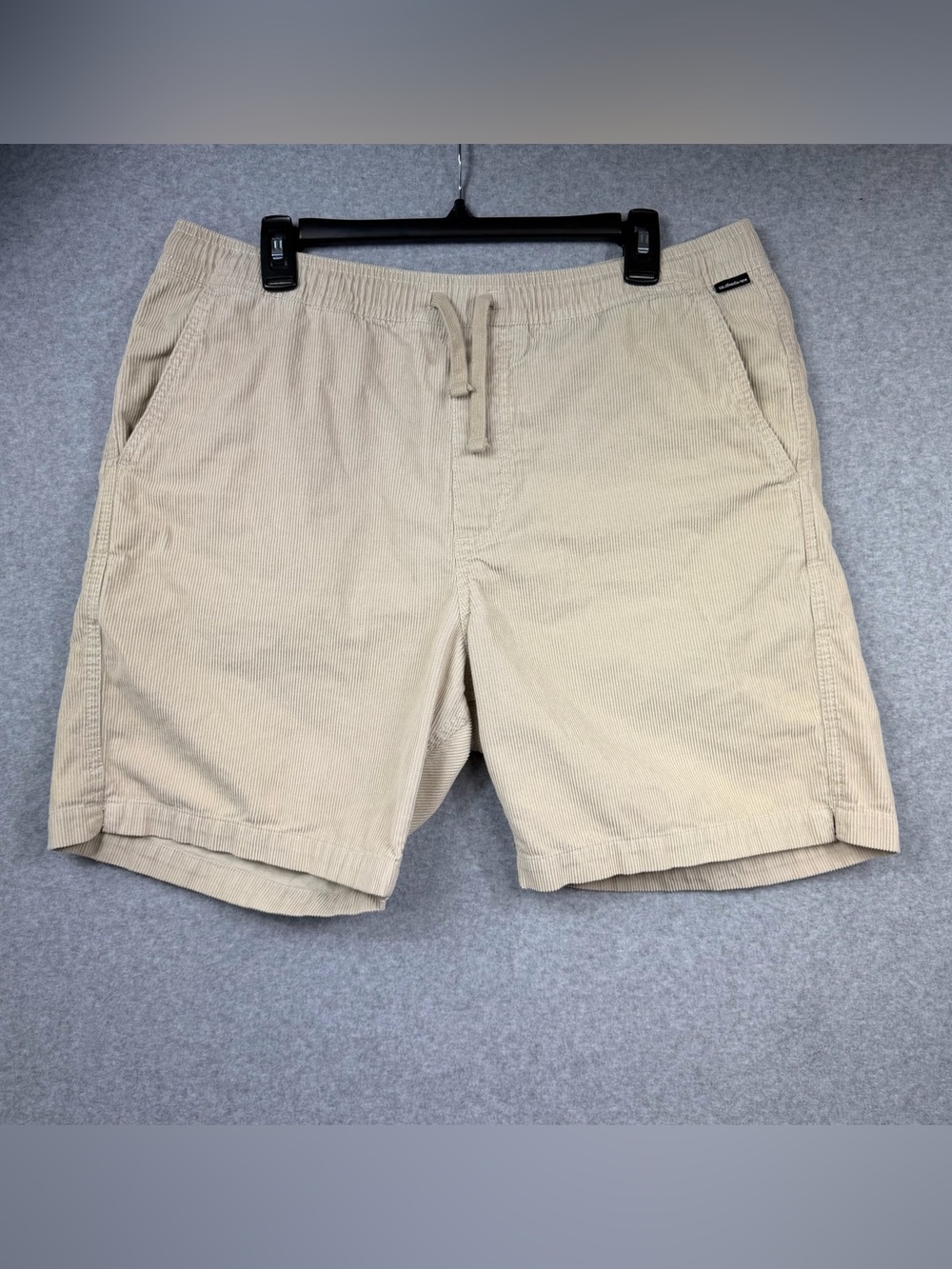 Quiksilver Corduroy Elastic Waist Surfer Shorts Light Beige Men’s Size XL